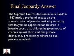 Jeopardy Law Game Juvenile Crime Constitutional Protection Juvenile Law