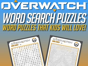 OVERWATCH - WORD SEARCH PUZZLES - Kids will love these!!!