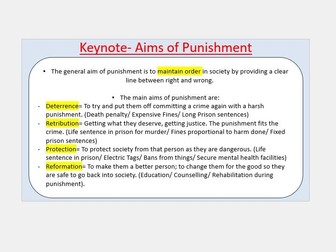 Aims of Punishment & religious attitudes