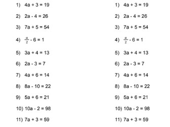 Solving 2-step algebraic equations