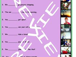 Modals of Obligation, Necessity and Prohibition 3 Photo Worksheet Set