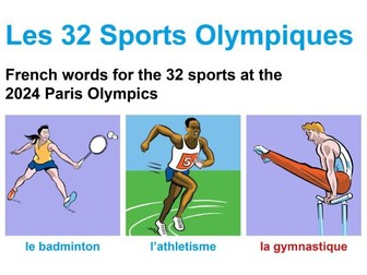 French words for Olympic sports