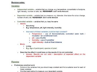 Edexcel IAL Biology Unit 6 Revision Note