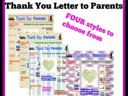 Parent Thank You letters