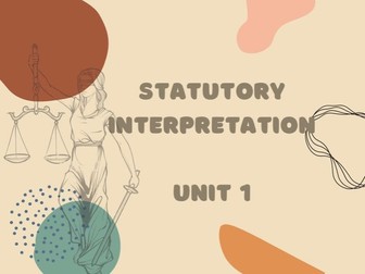 Statutory Interpretation Sample Essay - English Legal System (A-Levels CIE)