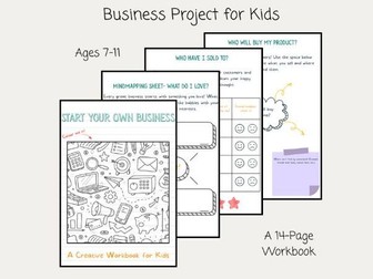 Mini KS2 Business Project for Kids | Ages 7-11 | 14 Page Workbook