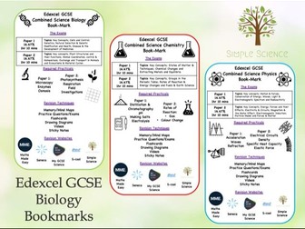 Edexcel GCSE Science Exam Bookmarks