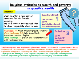Wealth + Poverty : AQA RE