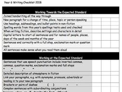 Free Year 6 Writing Checklist. In Childspeak. Supports 2018 TAF ...