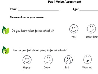 Forest School Pupil Voice Assessment