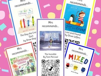 KS1 Recommended Reads Editable QR Code Bookmarks - Set 2