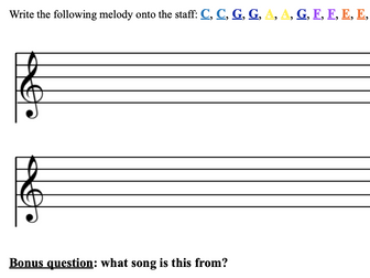 Music Reading Lesson - Years 5 & 6