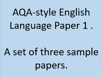 AQA-style Language Paper 1 bundle