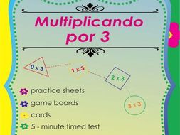 Multiplicando Por 3 - Spanish Multiplication Math Games and Lesson Plans