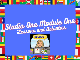 Studio 1 Module 1 Lessons and Activities