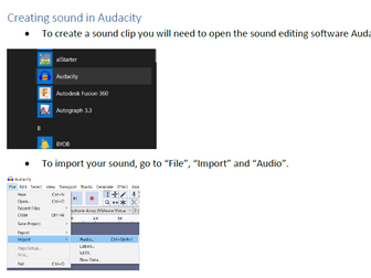 Creating sound using Audacity