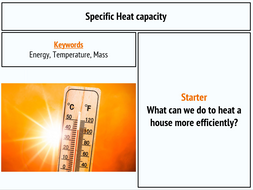 AQA Specific Heat Capacity theory New GCSE | Teaching Resources