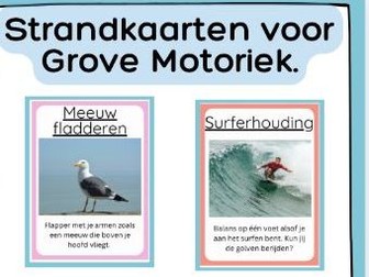 Bewegingkaarten met Strandthema | 2–5 Jaar | Montessori-geïnspireerd Sensorisch en Motorisch Spel