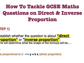 Steps-By-Step Guide For Solving Direct & Inverse Proportion Questions