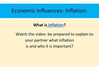 A Level Economics 2.1.2 Lsn1. Economics Influences Inflation