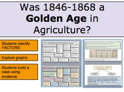 *FULL LESSON* Was 1846-1868 a Golden Age in Agriculture?A-level History. Challenging tasks.