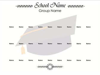 Orla - 27 people - Graduation Class Photo Template - 27 personas - A3