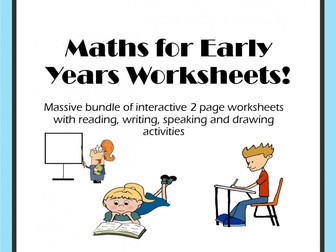 Bundle of Maths for Early Years worksheets
