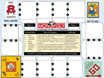 Monopoly AQA New Geography Spec Human Revision game Economic World