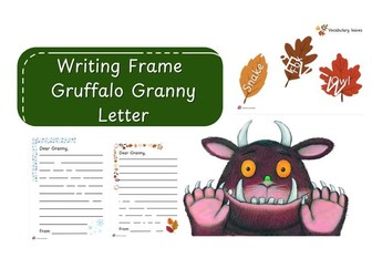 Writing Frame Gruffalo Granny Letter