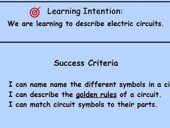 Forces Lesson 7 - Electricity