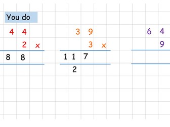 Multiplying 2-digit by 1-digit numbers