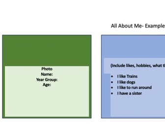 All About Me – SEND Pupil Voice Transition Sheet (KS1 & KS2)