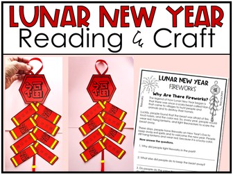 Lunar New Year Firecracker Craft Reading Class Library Activity Chinese New Year