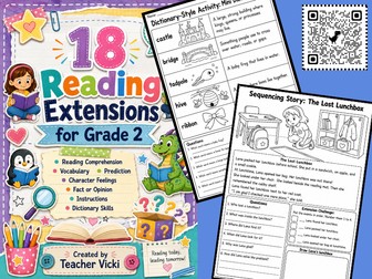 Grade 2 Reading Extensions | 18 Reading Comprehension Worksheets & Activities