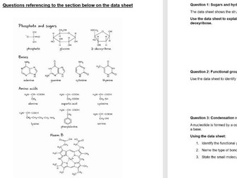 A-level AQA Chemistry Data booklet/sheet related questions for organic chemistry 2 (A2)