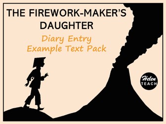 The Firework-Maker's Daughter: Diary Entry Example Text Pack