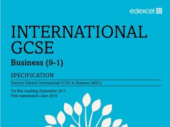 IGCSE Ed-Excel  Business