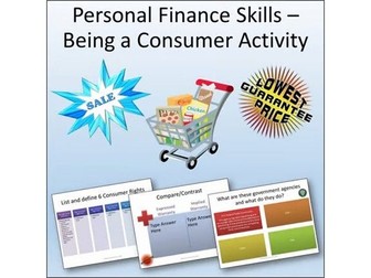 Financial Literacy - Consumer Skills Personal Finance Lesson Activity