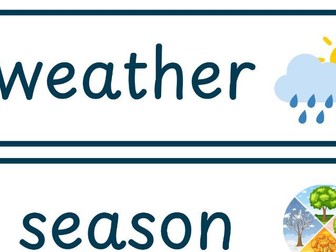 Vocabulary Labels for Weather theme
