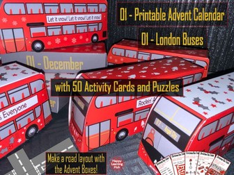 Christmas Activities and Puzzles, Christmas Advent Calendar, Christmas Display
