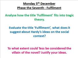 Phase the Seventh - Tess of the d'Urbervilles