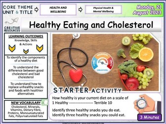 Healthy Eating and Cholesterol levels