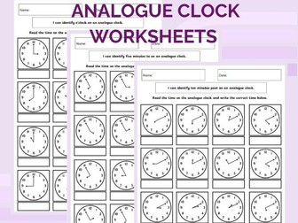 Telling the time worksheets