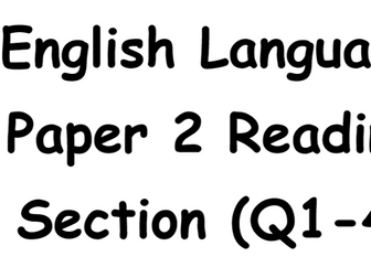 GCSE AQA Language paper 2 unit of work - 'Touching the Void' and 'I fell through Arctic ice'