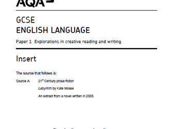 AQA Language Paper 1 Section A - Complete Scheme