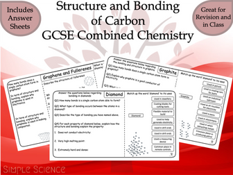 Structure and Bonding of Carbon - GCSE Chemistry Worksheets