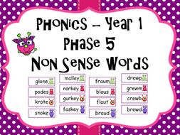 phase 5 phonics alien words