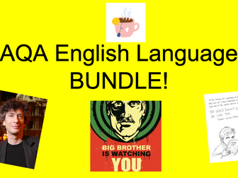 Full lessons GCSE English Language bundle AQA Reading section Paper 1 and Paper 2