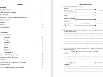 Sport Psychology Exam Practice Booklet - A-level
