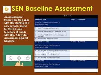 SEN Baseline Assessment